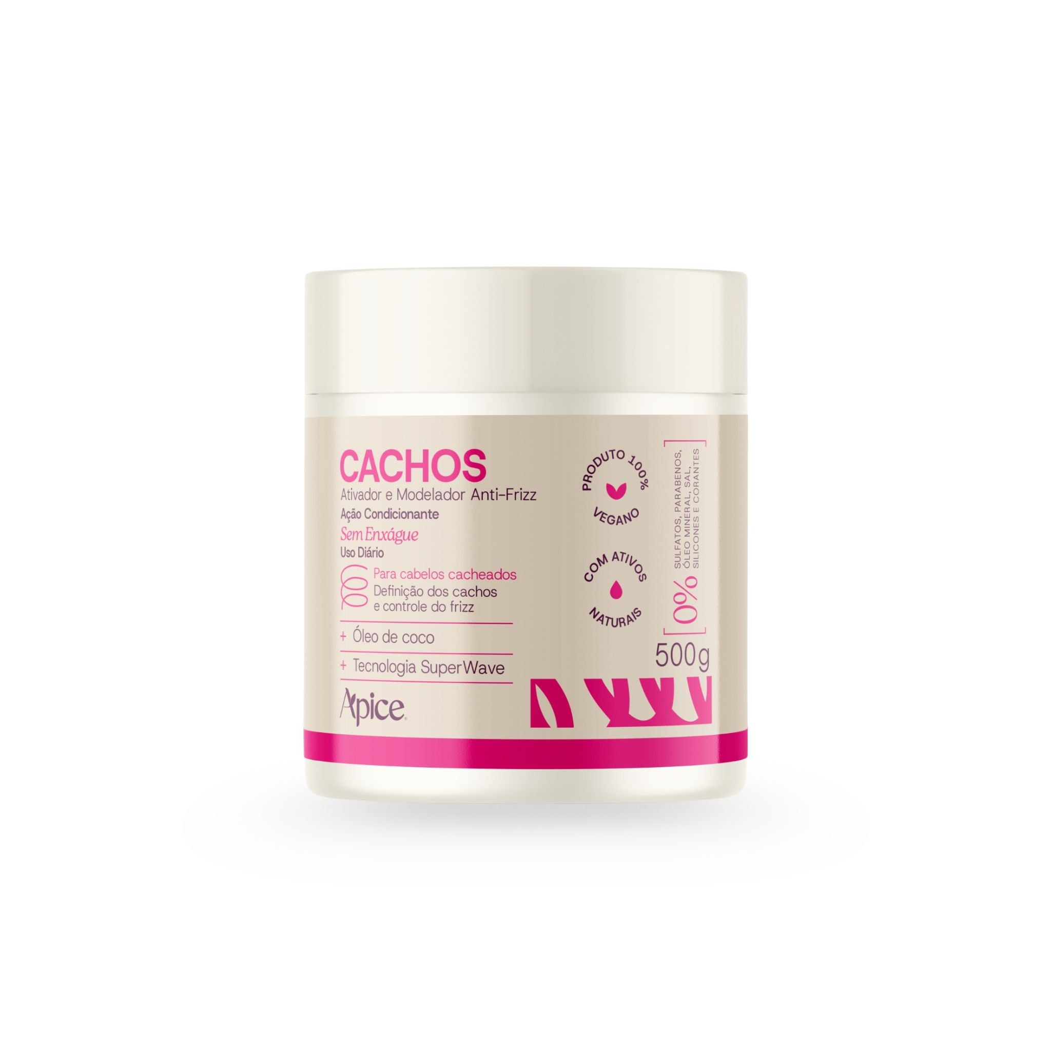 Ativador e Modelador Anti-Frizz Cachos 500g - Apice | Dermabox