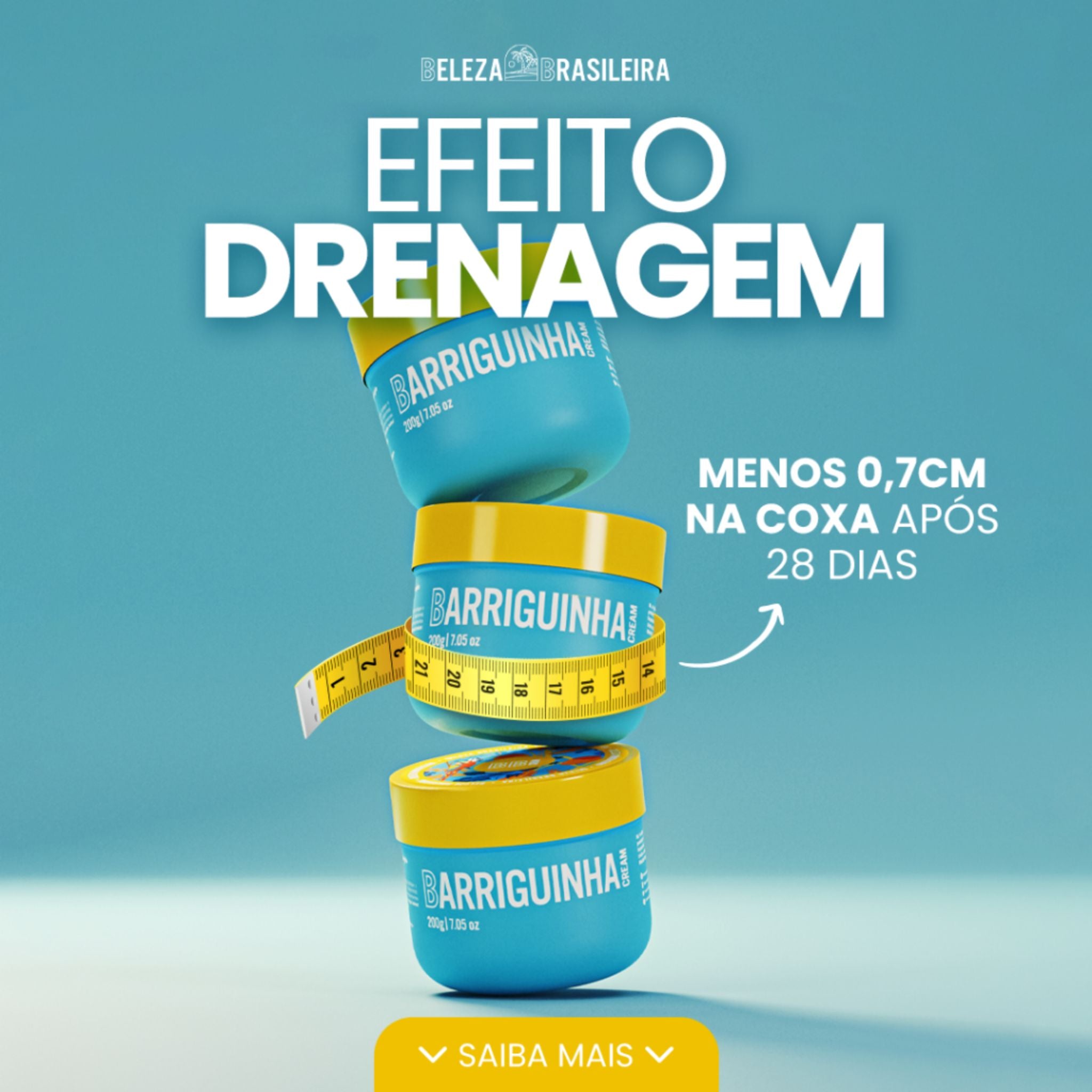 Barriguinha Cream Redutor de Medidas 200ml - Beleza Brasileira