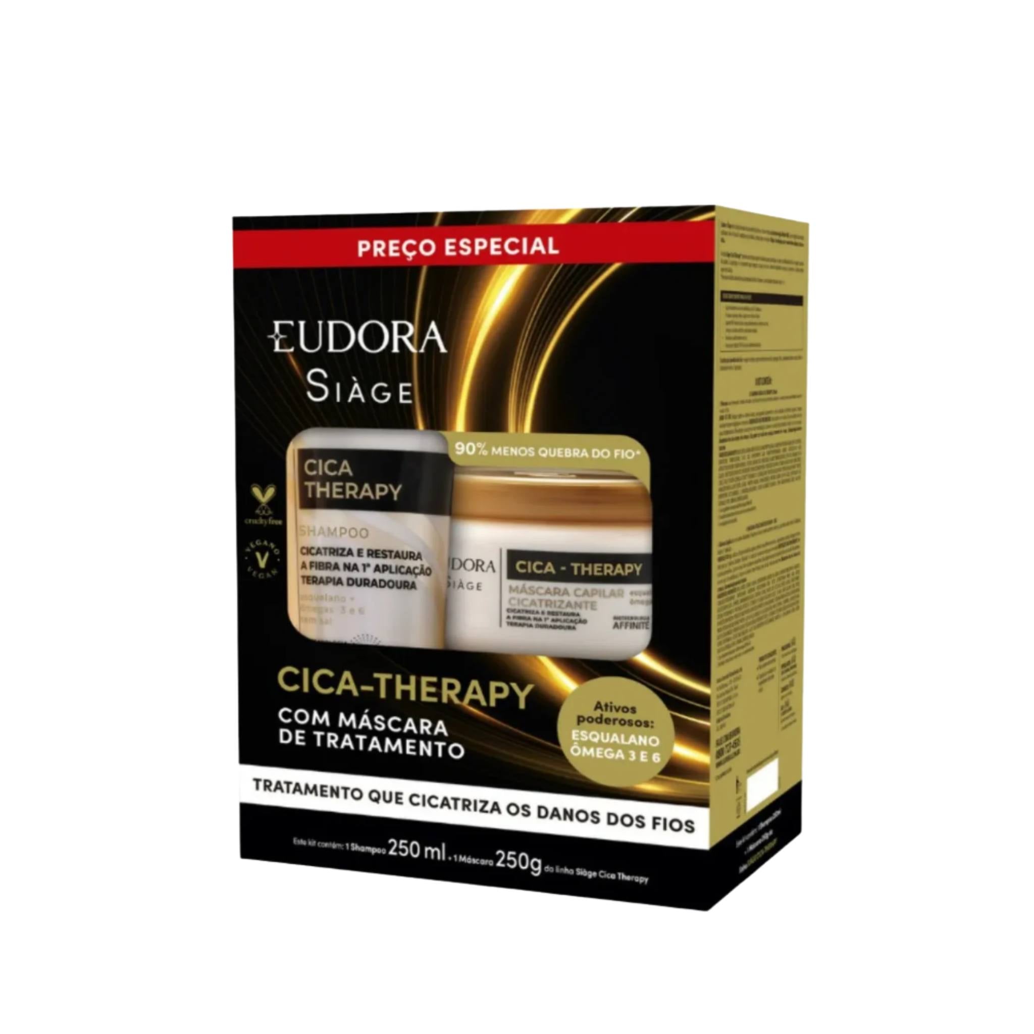 Kit Cica-Therapy Shampoo + Máscara Siàge - Eudora