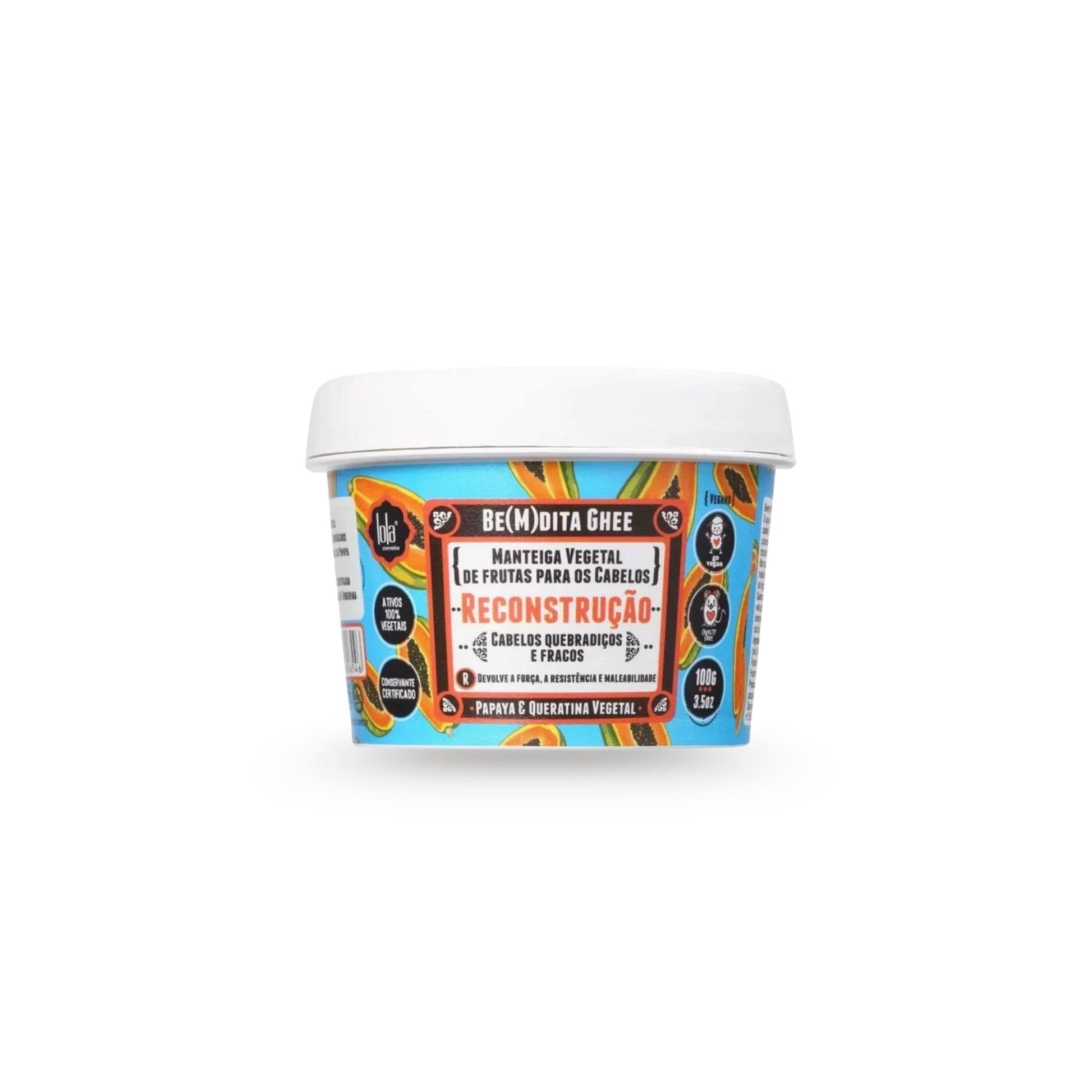 Bemdita Ghee - Reconstrução Papaya e Queratina Vegetal 100g - Lola Cosmetics