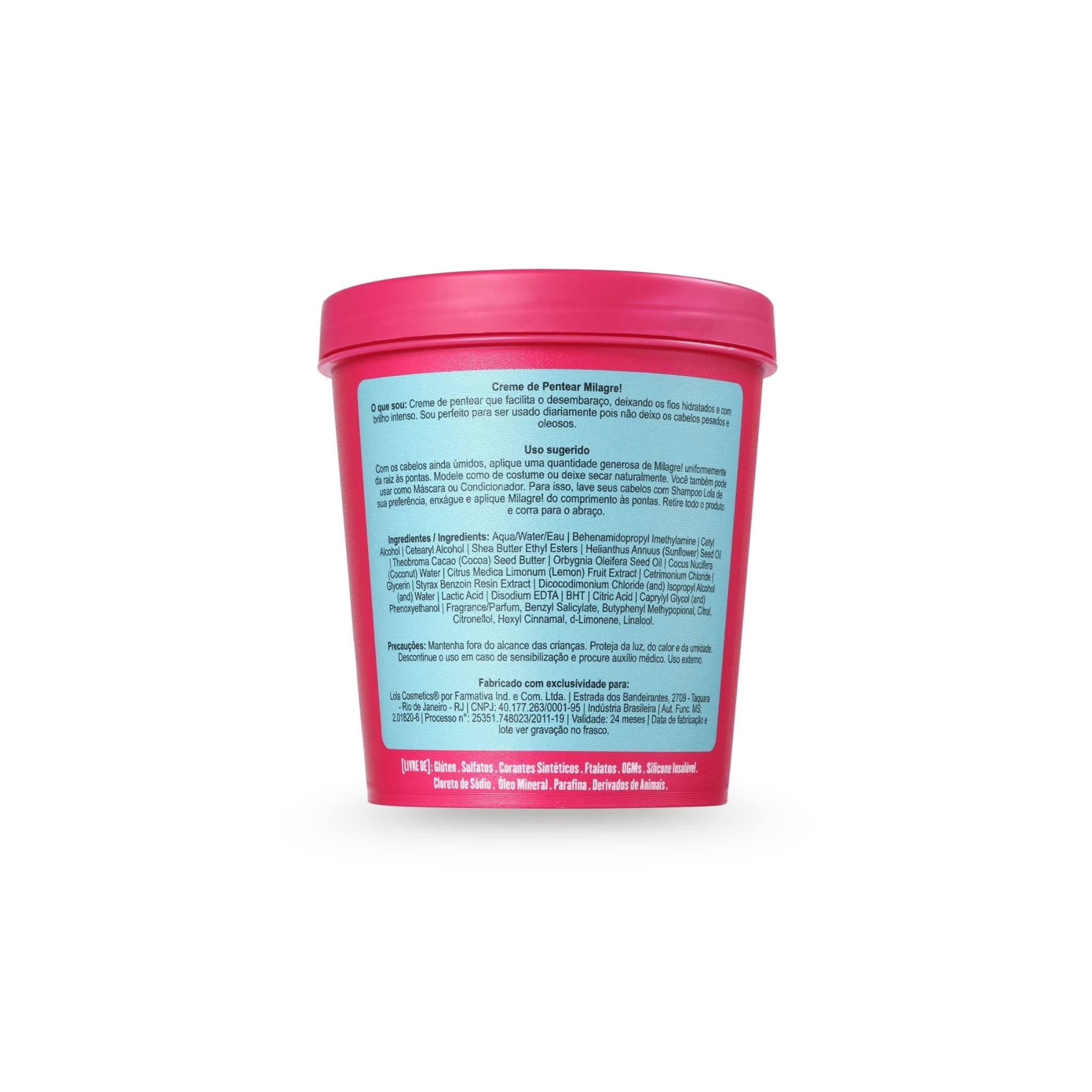 Milagre Creme de Pentear 450g - Lola Cosmetics