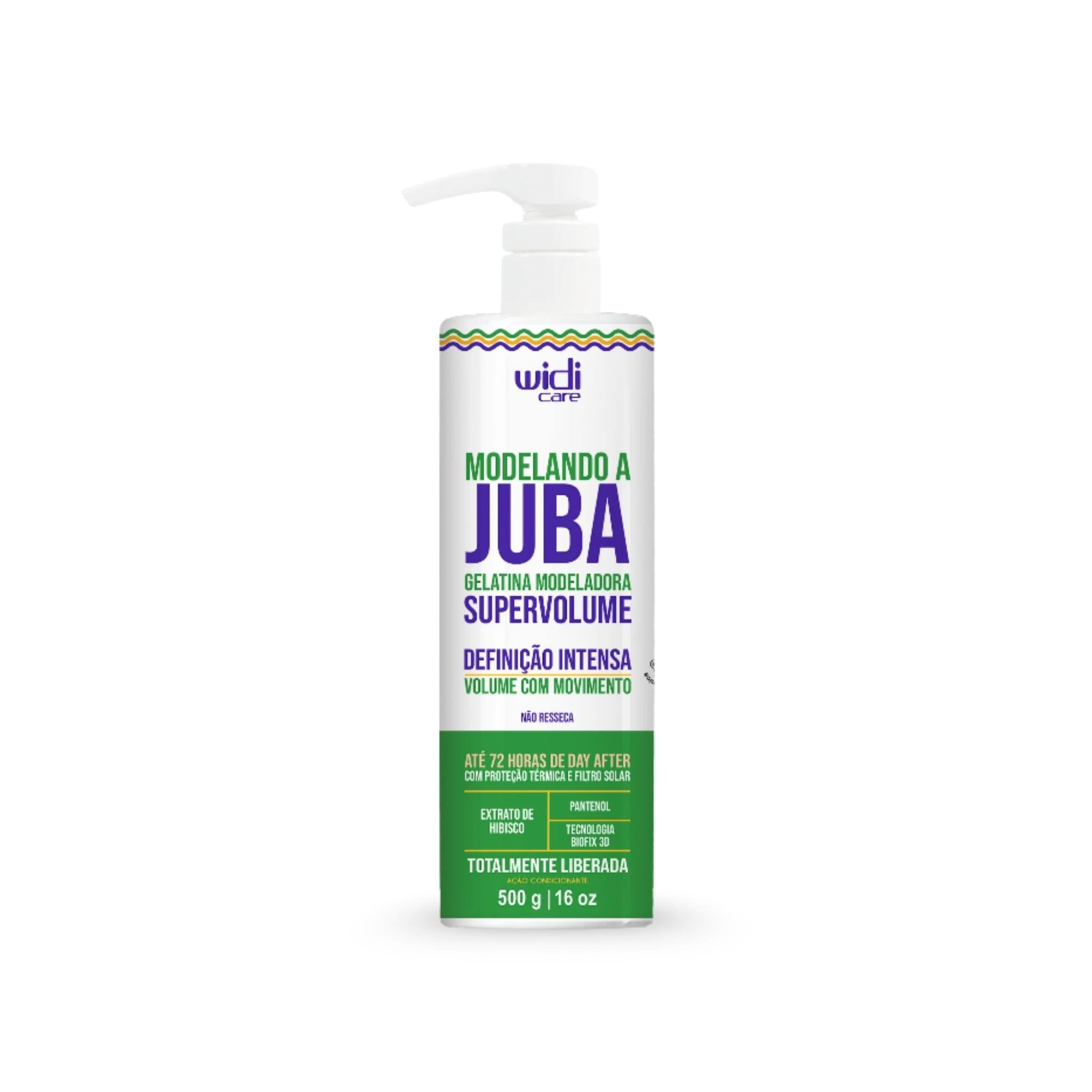 Modelando a Juba Gelatina Super Volume 500g - Widi Care | Dermabox