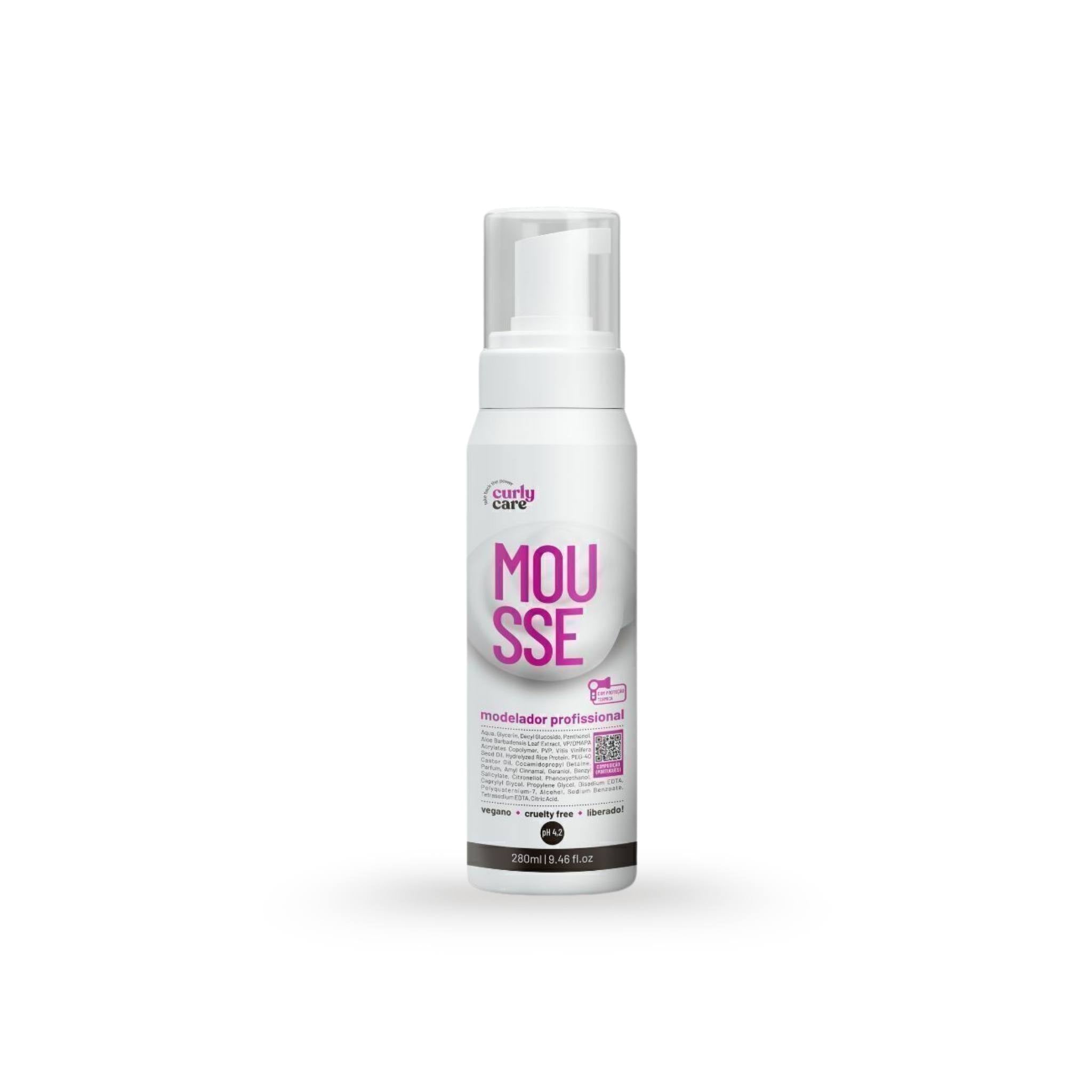 Mousse Modelador Profissional 280mL - Curly Care | Dermabox