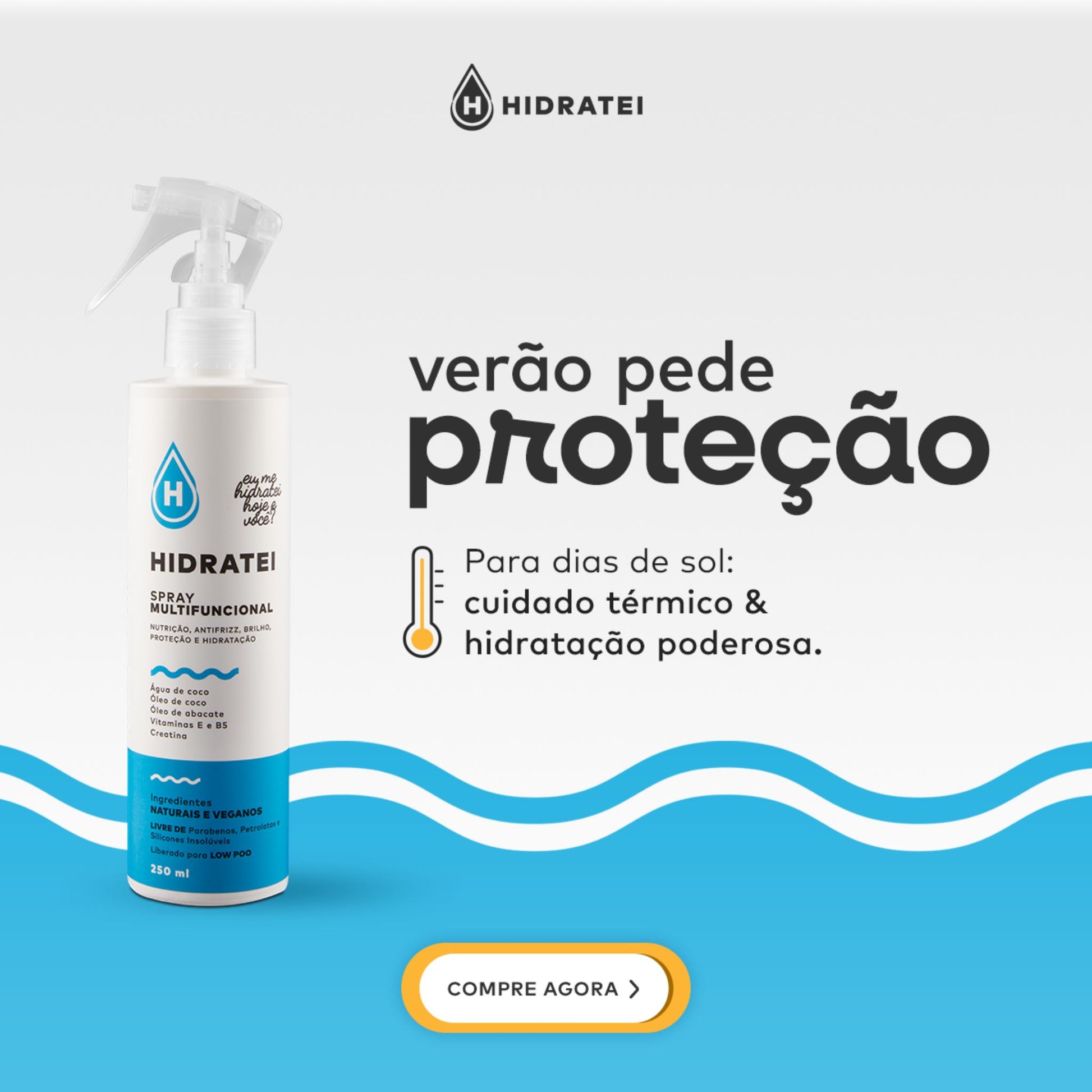 Spray Multifuncional Leave-in 250ml - Hidratei