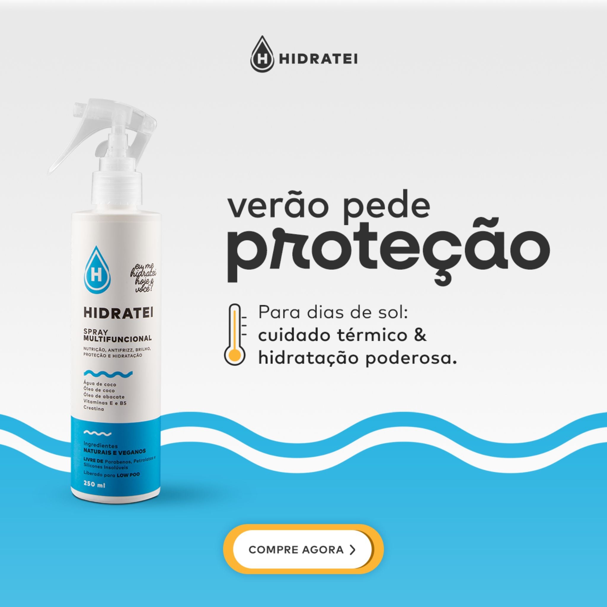 Spray Multifuncional Leave-in 250ml - Hidratei
