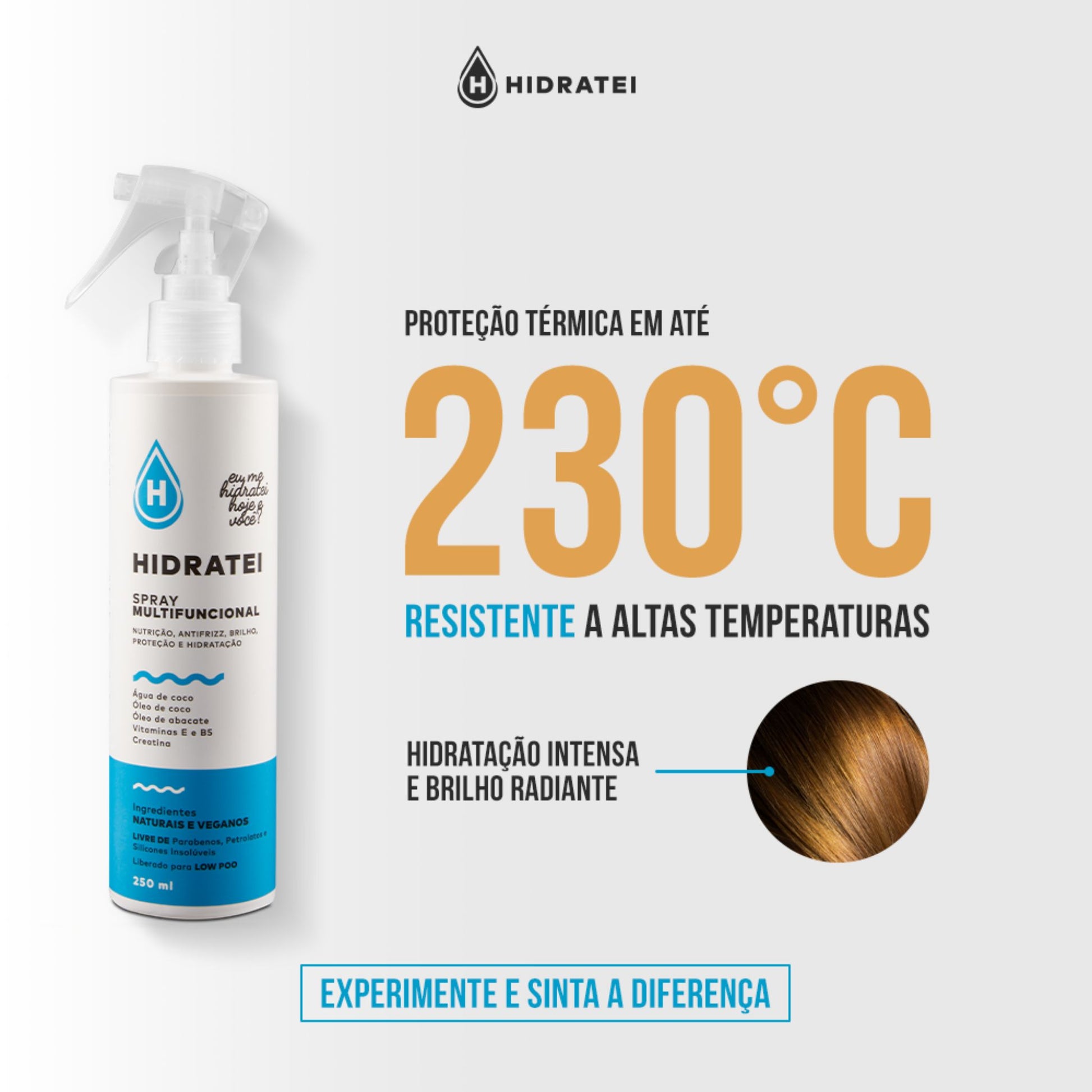 Spray Multifuncional Leave-in 250ml - Hidratei