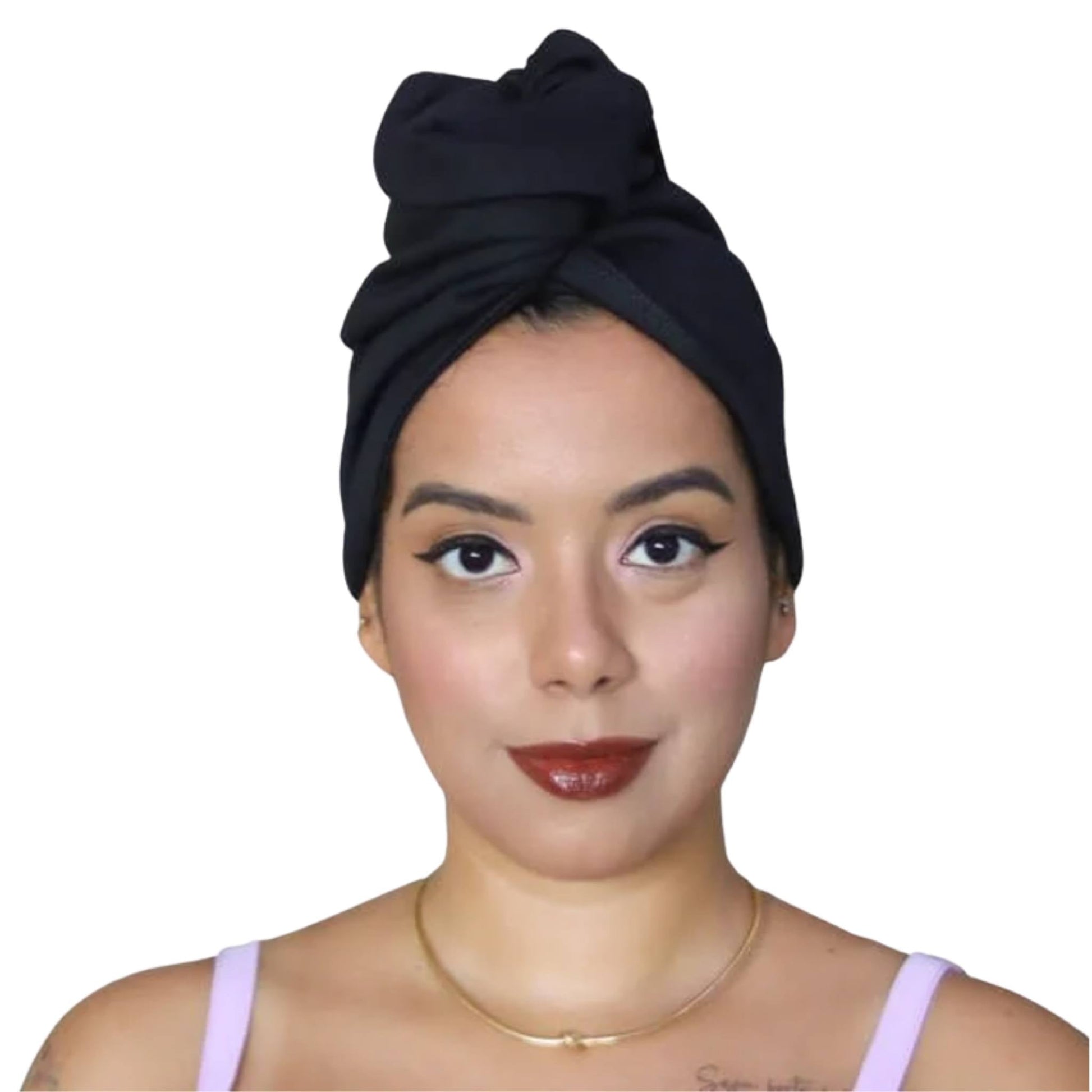 Toalha de Malha Turbante Preta - Turban