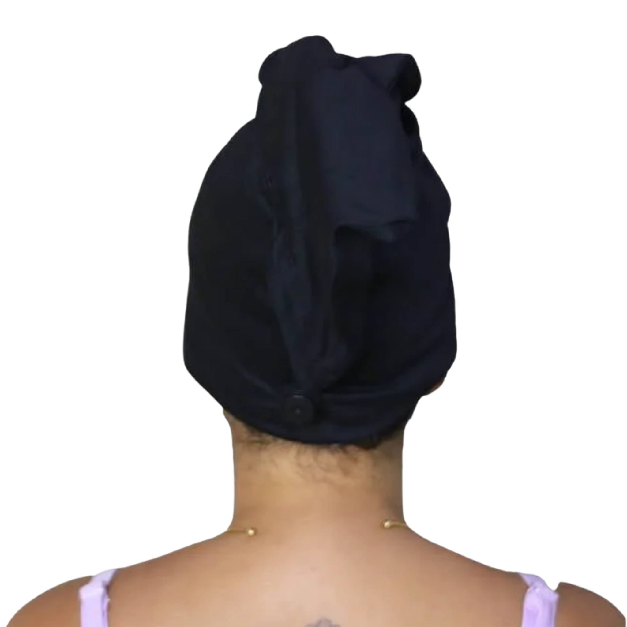 Toalha de Malha Turbante Preta - Turban