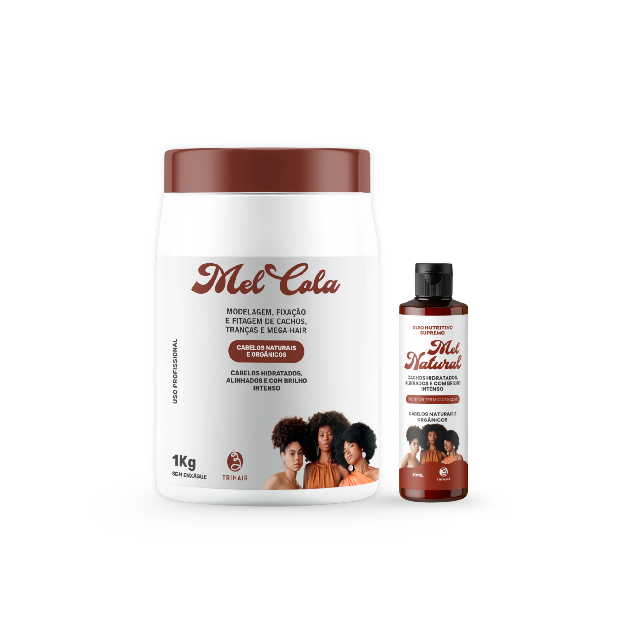 Kit Mel Cola 1Kg + Óleo Nutritivo Supremo Mel Natural 60ml - Trihair