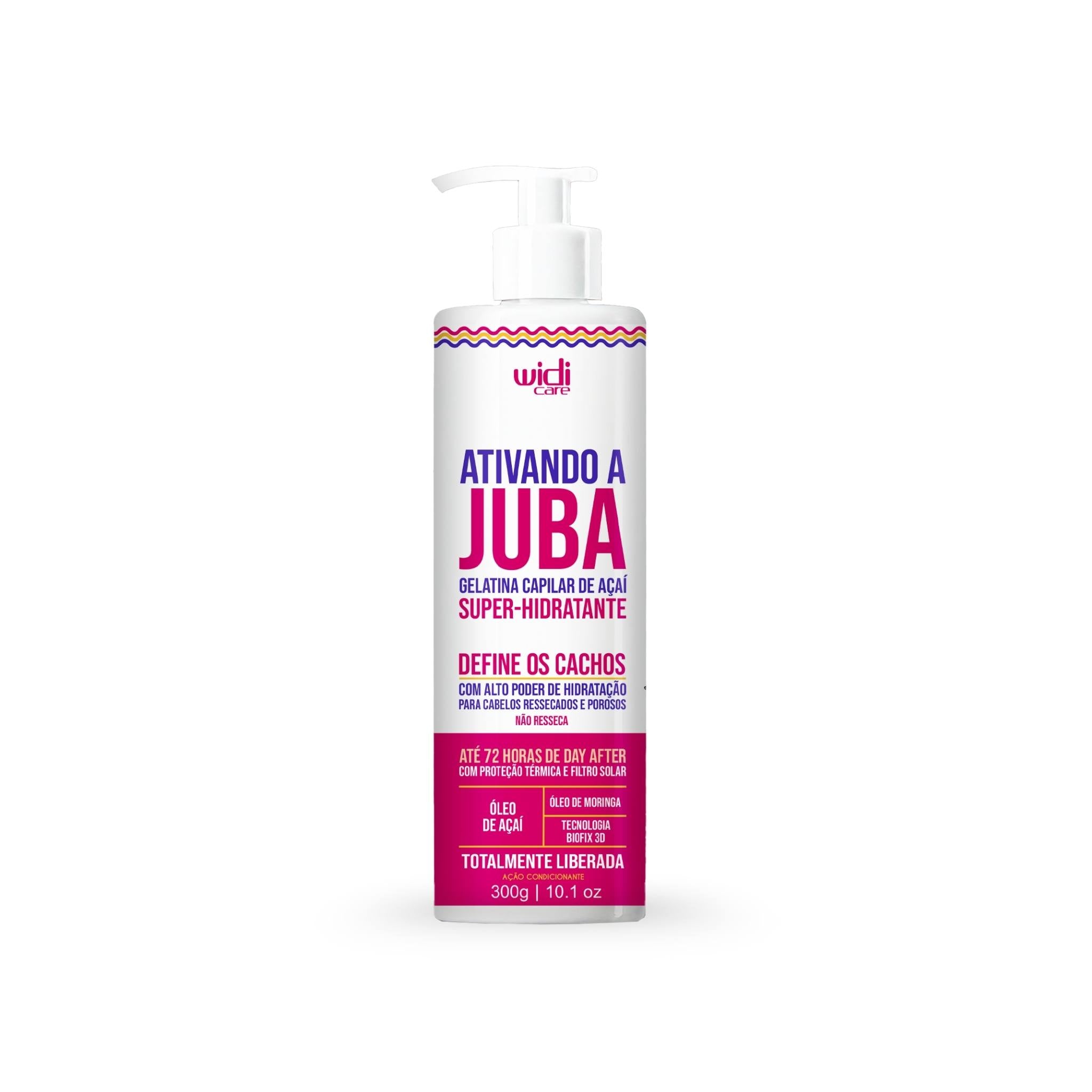 Ativando a Juba Gelatina Super Hidratante 300g - Widi Care | Dermabox