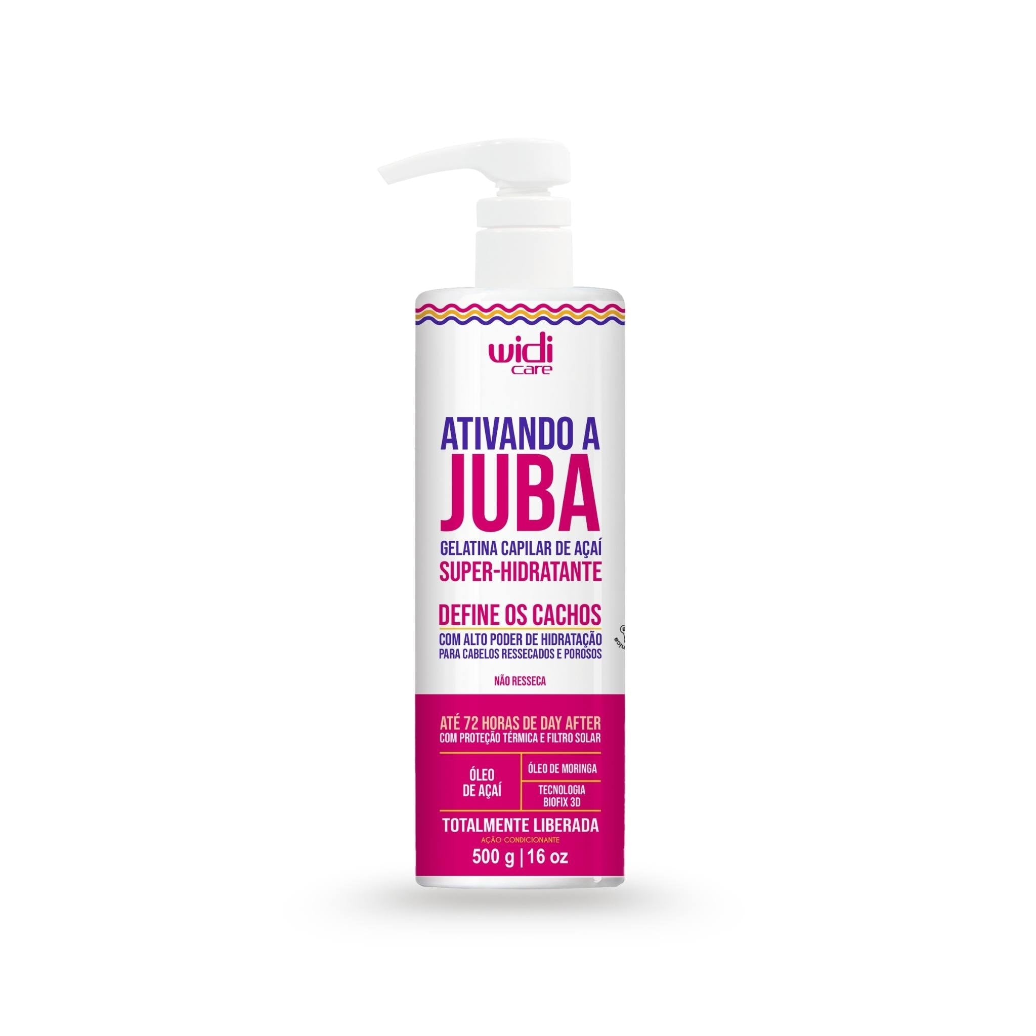 Ativando a Juba Gelatina Super Hidratante 500g - Widi Care | Dermabox
