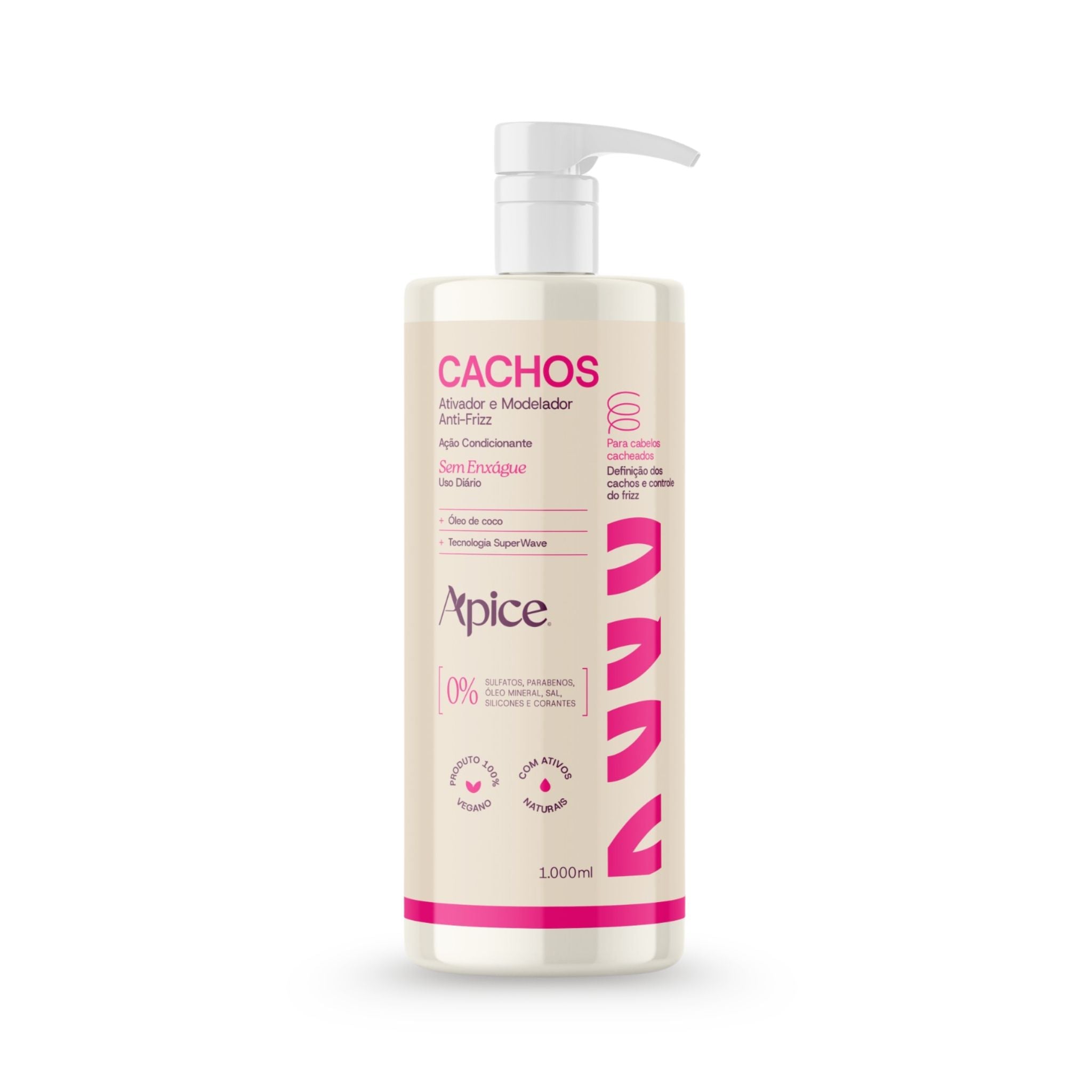Ativador e Modelador Anti-Frizz Cachos 1L - Apice | Dermabox