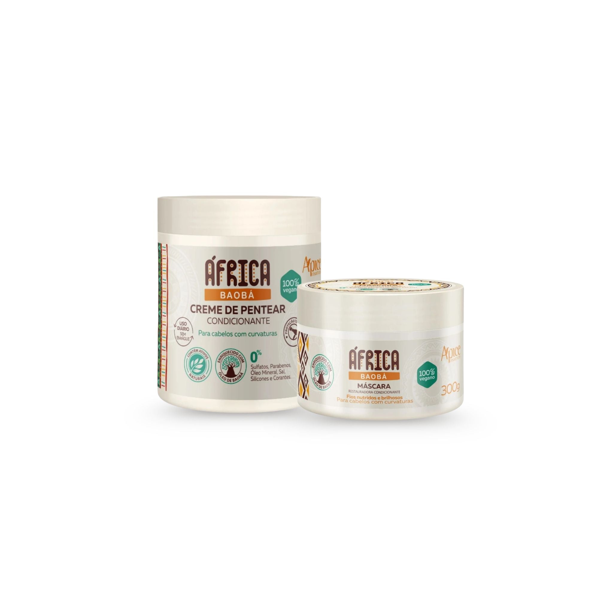 Kit Máscara Restauradora África Baobá 300g + Creme de Pentear África Baobá 500g - Apice