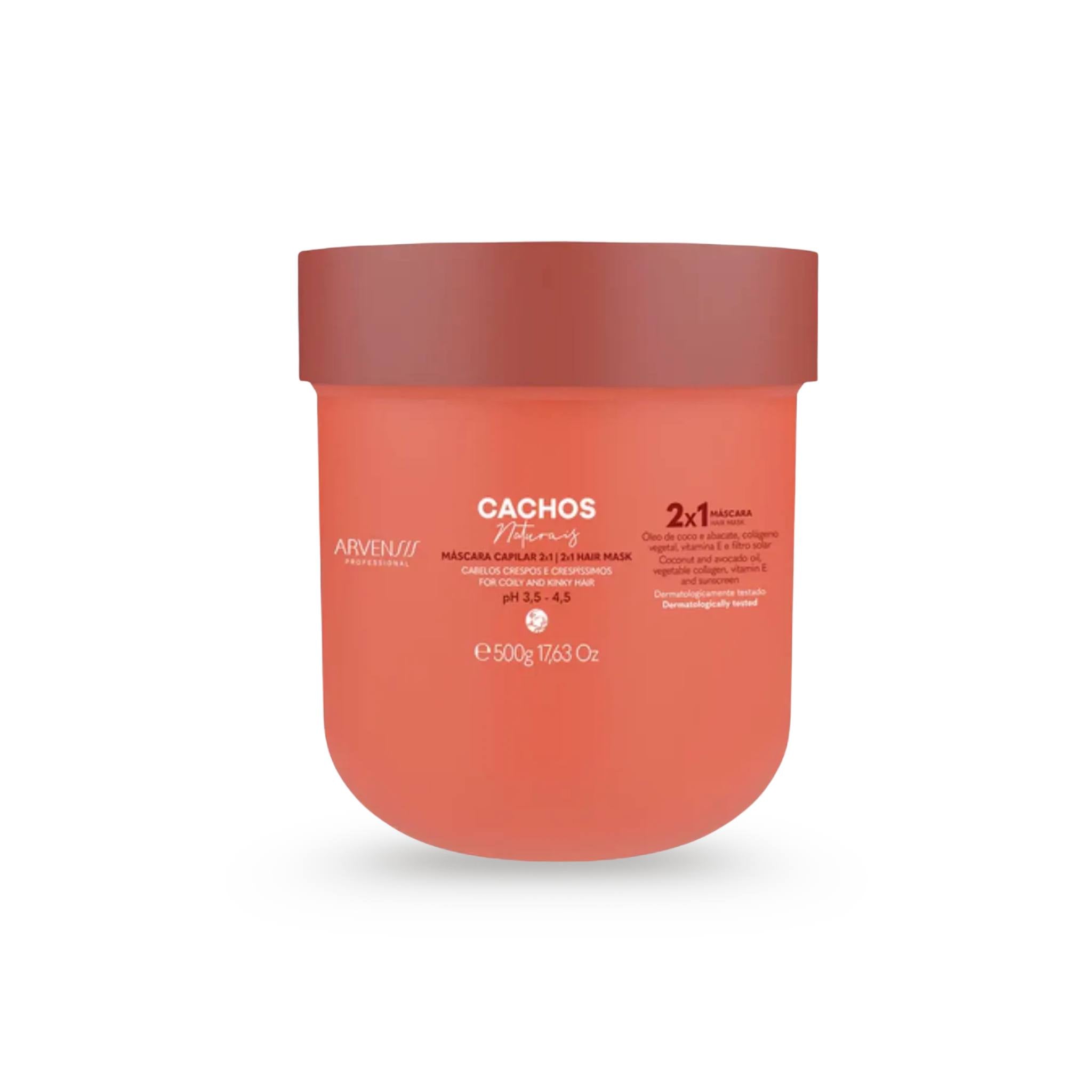 Máscara Cachos Naturais 2x1 | Crespos/Crespíssimos | Dermabox