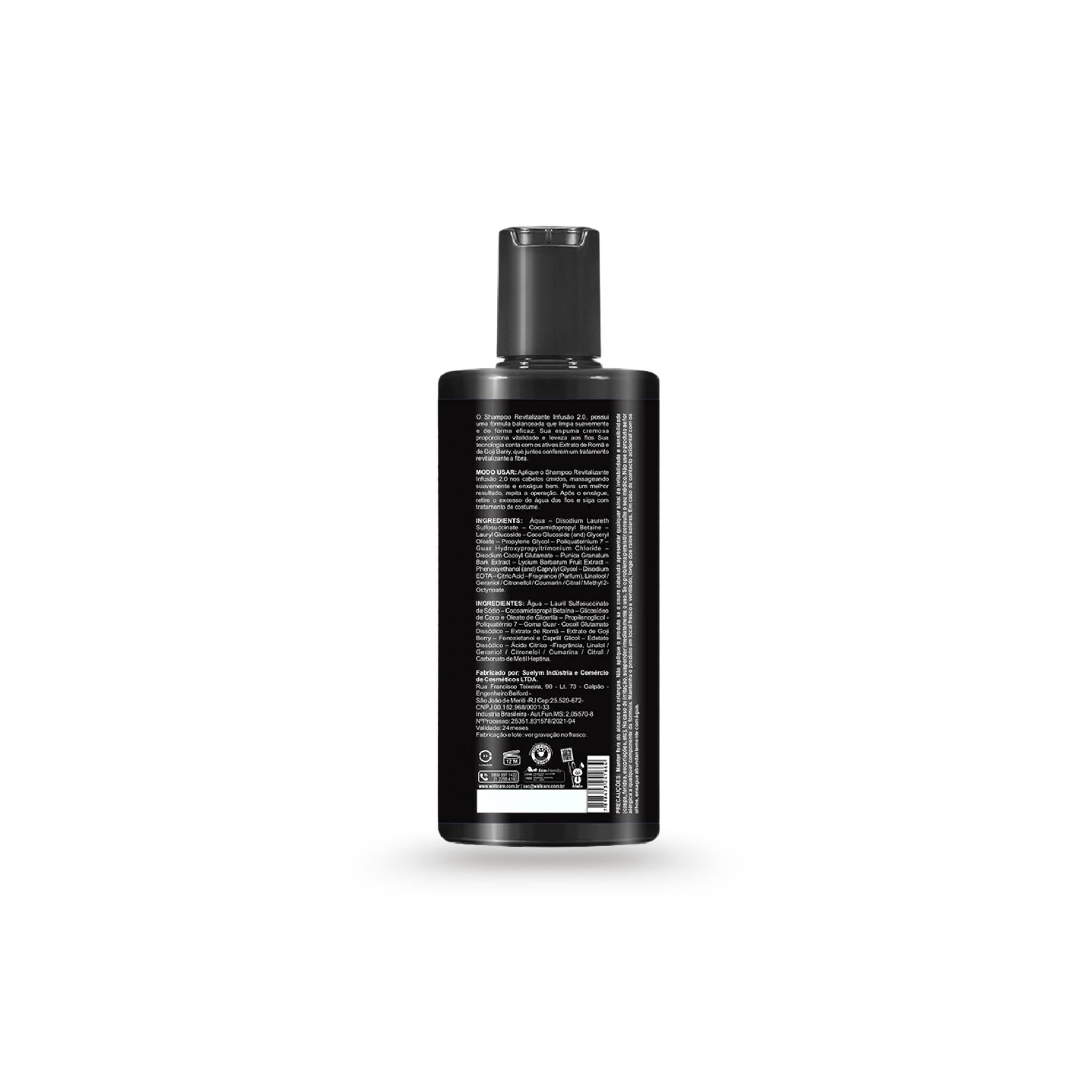 Infusão 2.0 Shampoo Revitalizante 300mL - Widi Care | Dermabox