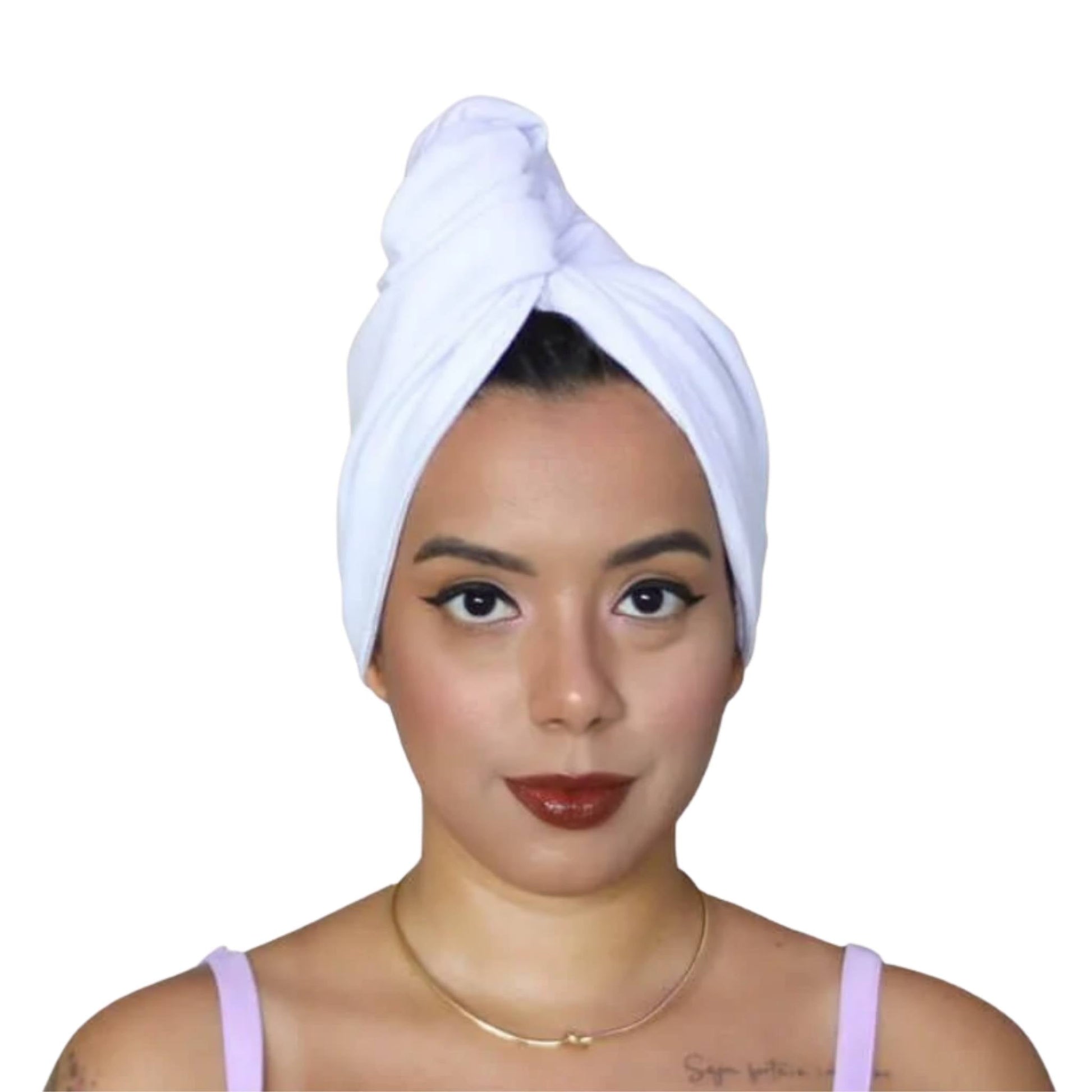Toalha de Malha Turbante Branca - Turban