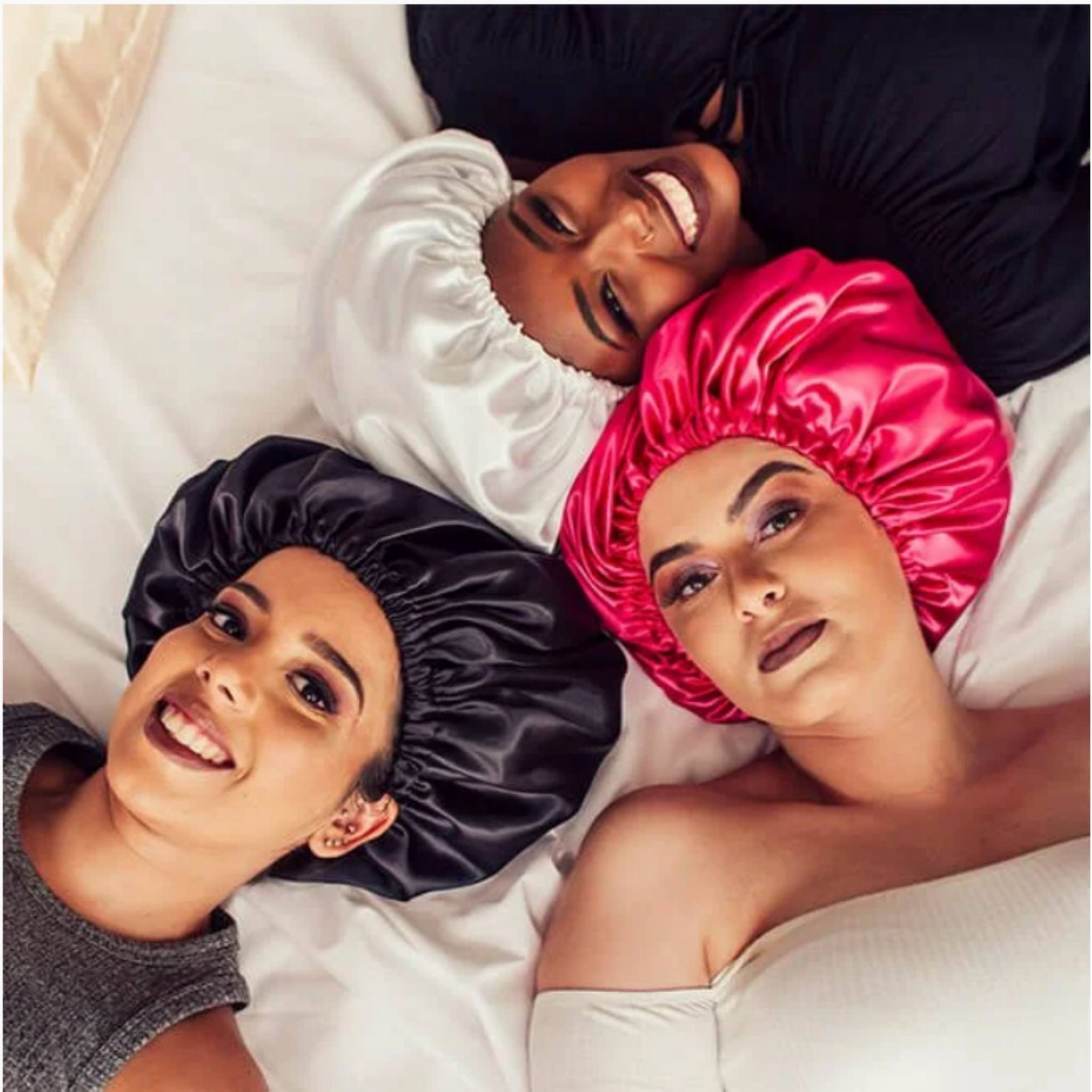 Touca de Cetim Dupla Camada Azul Marinho - Turban