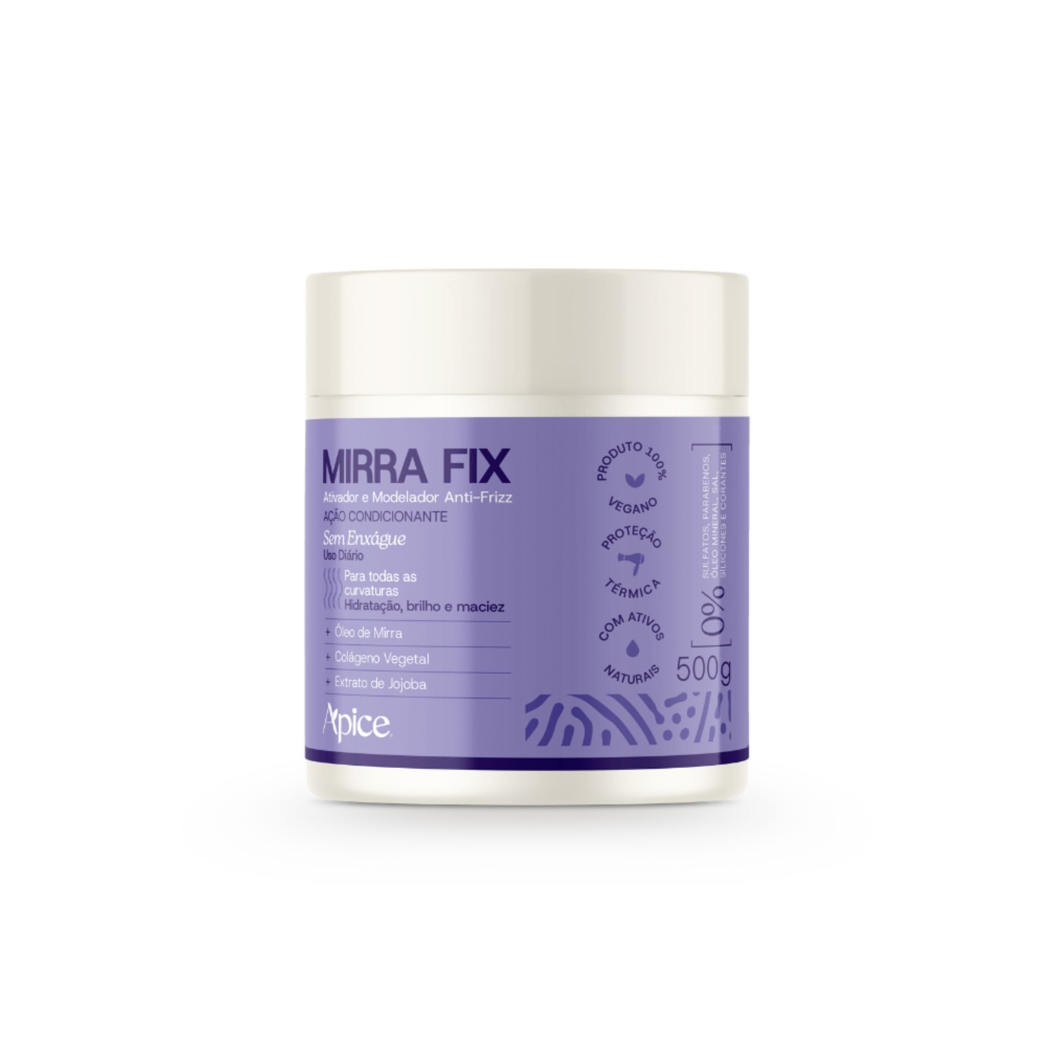 Ativador e Modelador Anti-Frizz Mirra Fix 500g - Apice | Dermabox